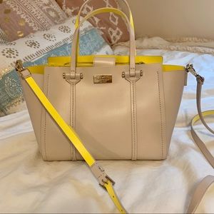 Kate Spade yellow and beige purse